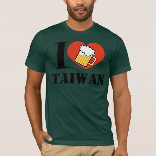 ik hou van taiwan bier t-shirt (Voorkant)