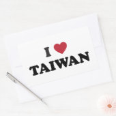 Ik hou van Taiwan Rechthoekige Sticker (Envelop)