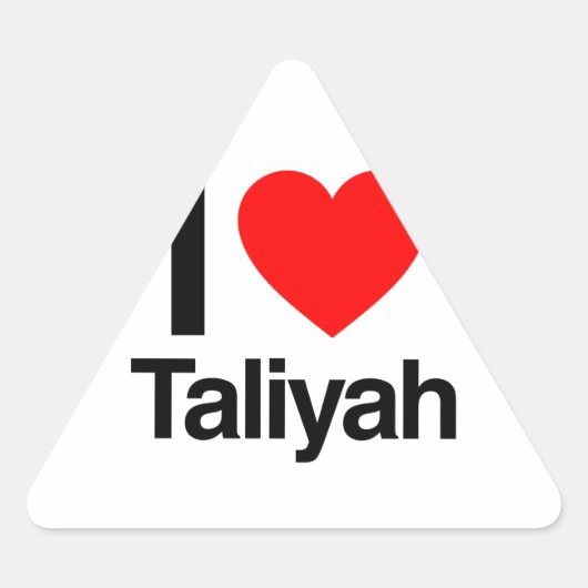 ik hou van taliyah driehoek sticker (Voorkant)