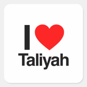 ik hou van taliyah vierkante sticker