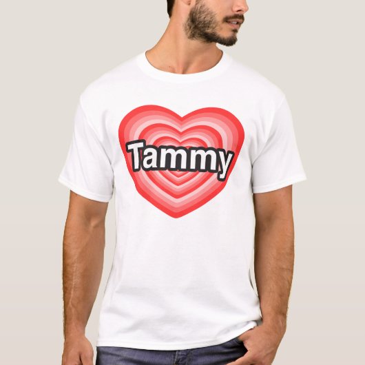 Ik hou van Tammy. Ik hou van je Tammy. Hart T-shirt (Voorkant)