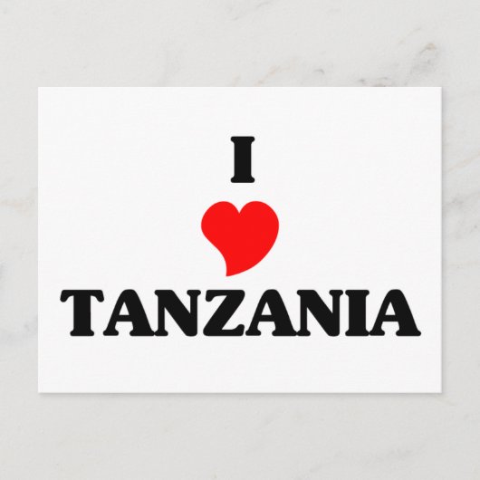 Ik hou van Tanzania Briefkaart (Voorkant)