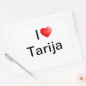 Ik hou van Tarija Rechthoekige Sticker (Envelop)