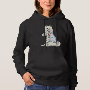 Ik hou van Tattoo American Eskimo Moederdag Hoodie