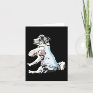 Ik hou van Tattoo Blue Merle Collie Mam Hondenlief Kaart