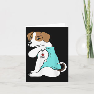 Ik hou van Tattoo Jack Russell Terrier Moederdag Kaart