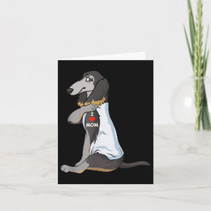 Ik hou van Tattoo Saluki Mam Hondenliefhebber Vrou Kaart