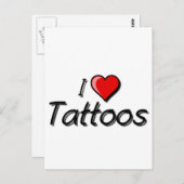 Ik hou van Tattoos Briefkaart (Voorkant / Achterkant)