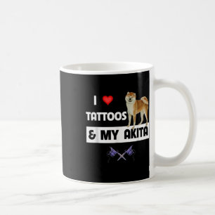 Ik hou van Tattoos en mijn Akita Dog tatoeëerde ma Koffiemok