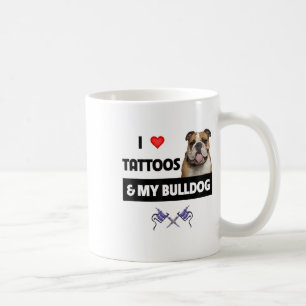 Ik hou van Tattoos en mijn Engelse Bulldog Dog Tat Koffiemok