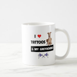 Ik hou van Tattoos en mijn Greyhound Racing Tattoo Koffiemok