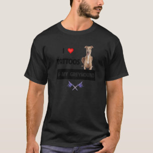 Ik hou van Tattoos en mijn Greyhound Racing Tattoo T-shirt