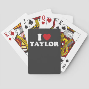 Ik hou van Taylor Naam I Heart Groovy Pokerkaarten