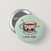 Ik hou van Tea Ronde Button 5,7 Cm (Voorkant /achterkant)
