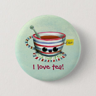 Ik hou van Tea Ronde Button 5,7 Cm