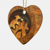 Ik hou van techniek keramisch ornament (Links)