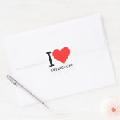 Ik hou van techniek vierkante sticker (Envelop)