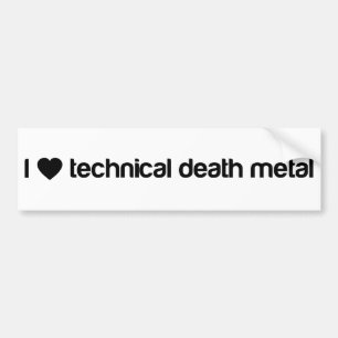 Ik hou van technische dodenmetaal bumpersticker