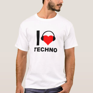 Ik hou van Techno Grappige T-shirt