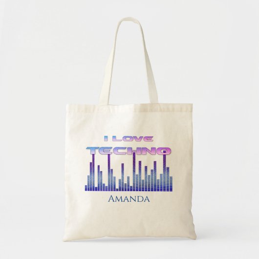 Ik hou van Techno Tote Bag (Voorkant)