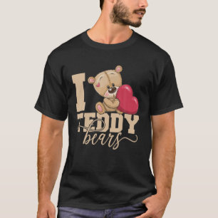 Ik hou van Teddy Bear en Kutzige Beer Cute Love Si T-shirt