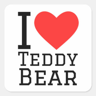 Ik hou van Teddy beer Vierkante Sticker