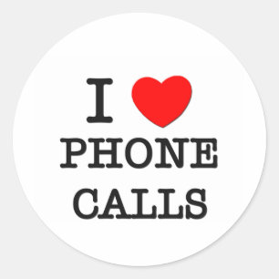 Ik hou van telefoontjes ronde sticker