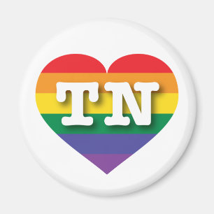 Ik hou van Tennessee Gay Pride Rainbow Heart Magneet
