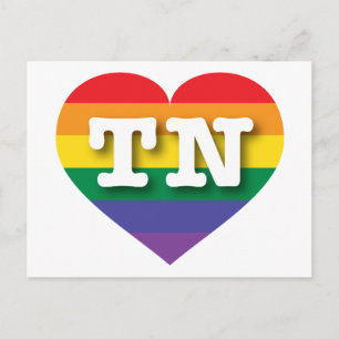 Ik hou van Tennessee Rainbow Heart Briefkaart