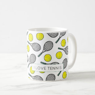 IK HOU VAN TENNIS Balls Racquets Chic Sports Fun Koffiemok
