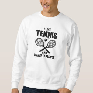Ik hou van Tennis en misschien 3 mensen Trui