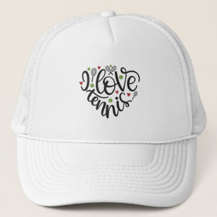 Ik Hou Van Tennis Hart Shirt – Schattig Tennis Lie Trucker Pet