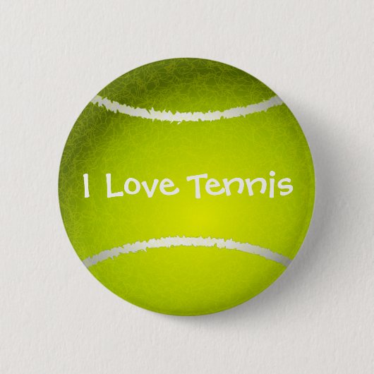 Ik hou van tennis klantgerichte Button (Voorkant)