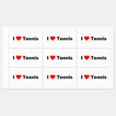 Ik hou van Tennis Labels (Vel)