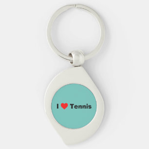 Ik hou van Tennis Mint Green Sleutelhanger