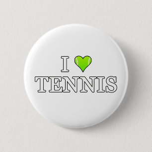 Ik hou van Tennis Ronde Button 5,7 Cm
