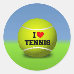 Ik Hou Van Tennis Ronde Sticker