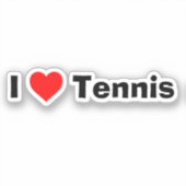 Ik hou van Tennis Sticker (Voorkant)