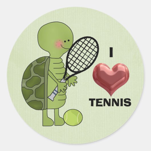 Ik hou van tennis sticker (Voorkant)