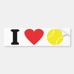 Ik hou van tennisictogram bumpersticker