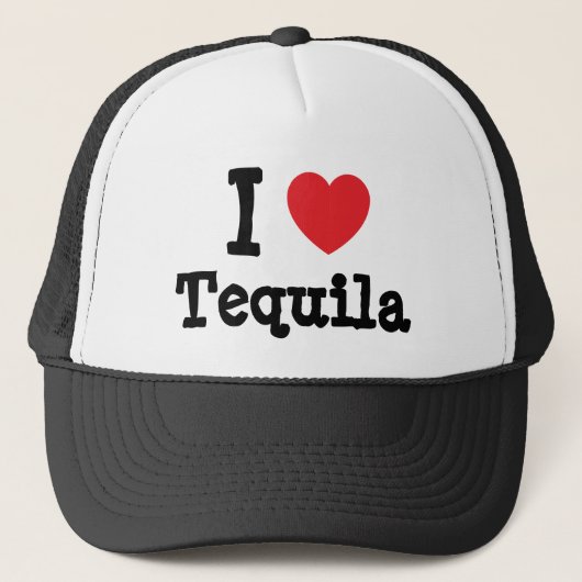 Ik hou van Tequila hart T-Shirt Trucker Pet (Voorkant)