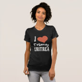 Ik hou van Teseney Eritrea Graphic Art Design T-shirt (Voorkant volledig)