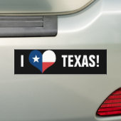 Ik hou van Texas Bumpersticker (Op auto)