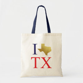 Ik hou van Texas canvas tas
