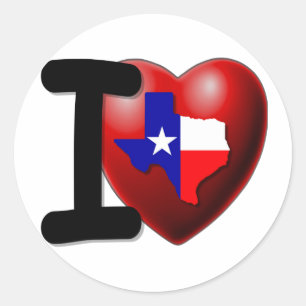 Ik hou van Texas - de eenzame sterrenstaat Ronde Sticker