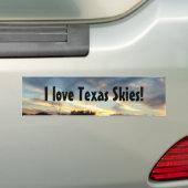 Ik hou van Texas Skies bumper sticker (Op auto)