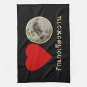 Ik hou van Thai Green Curry ... Thailand Street Fo Theedoek (Verticaal)