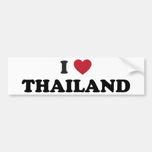 Ik hou van Thailand Bumpersticker (Voorkant)