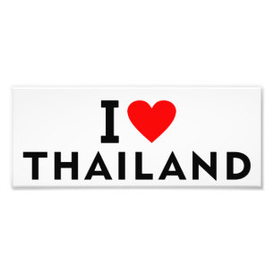 Ik hou van Thailand land zoals hart reizen toerism Foto Afdruk
