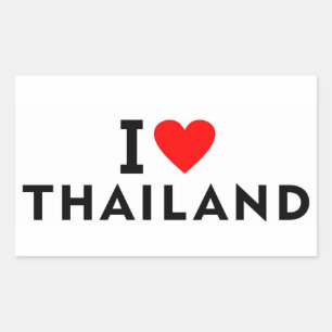 Ik hou van Thailand land zoals hart reizen toerism Rechthoekige Sticker